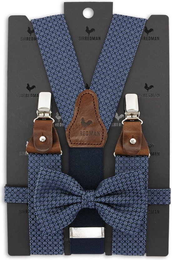 Sir Redman - pack combiné bretelles - Talented Tailor bleu foncé - bleu / gris