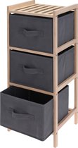 H&S Collection Ambiance - Opbergkast met 3 Opbergboxen - Grenenhout - 65 x 27.5 cm
