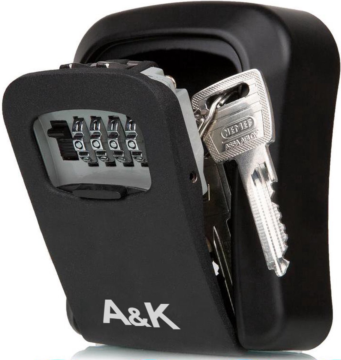 A&K Pro Code Sleutelkluis XXL - Tot 10 Sleutels - voor Buiten - Muur Wandmontage - Inclusief Montage Set - Zwart