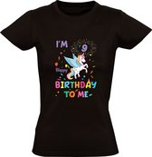 Happy Birthday 9 Jaar Meisjes T-shirt | Verjaardag | Verjaardagskado | 9e | Negen | Verjaardagsshirt | Jarig | Shirt