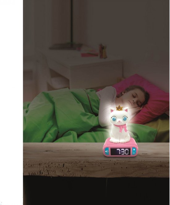 Wekker met Cat 3D-ontwerp Nachtlampje en geluidseffecten van Lexibook — afbeelding 4