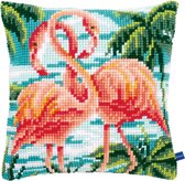 Vervaco Flamingo's Kruissteekkussen pakket