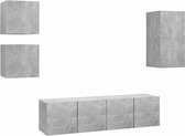 vidaXL-5-delige-Tv-meubelset-spaanplaat-betongrijs