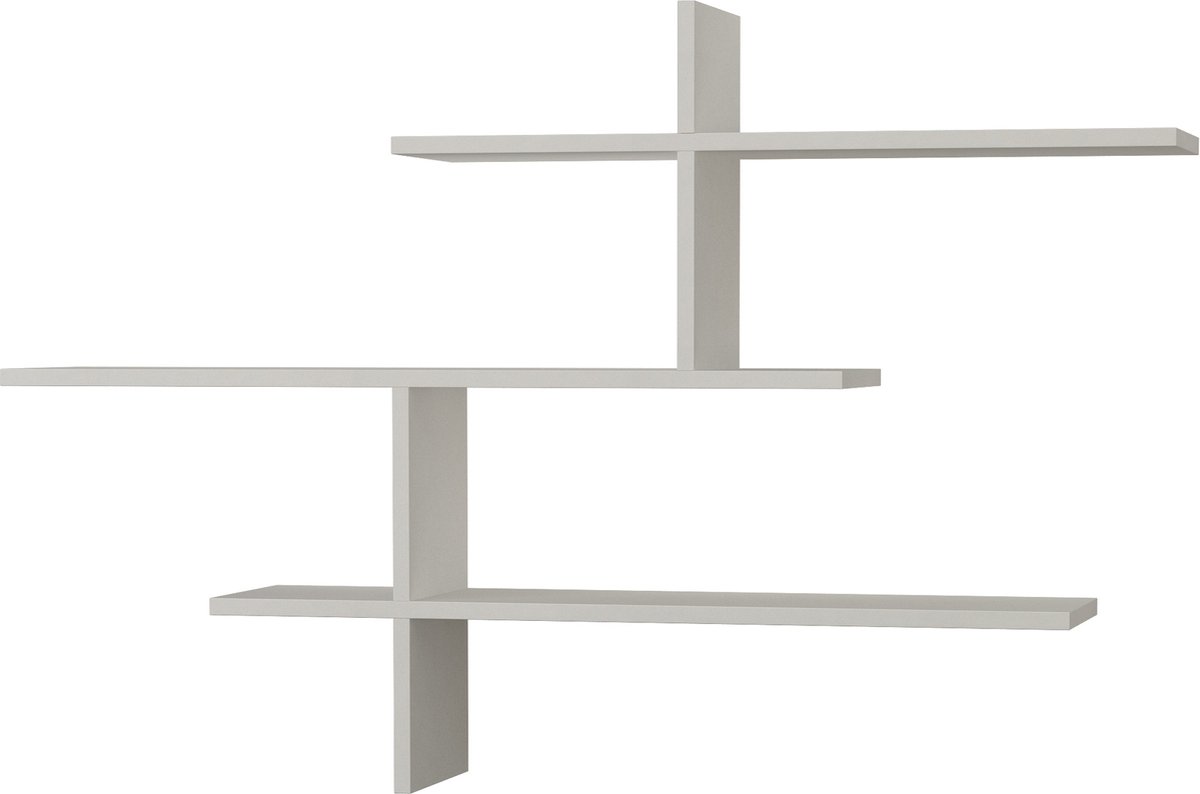 Hocus Picus Zwevende Wandplank 3 Planken - Wit - 123x22x81 cm