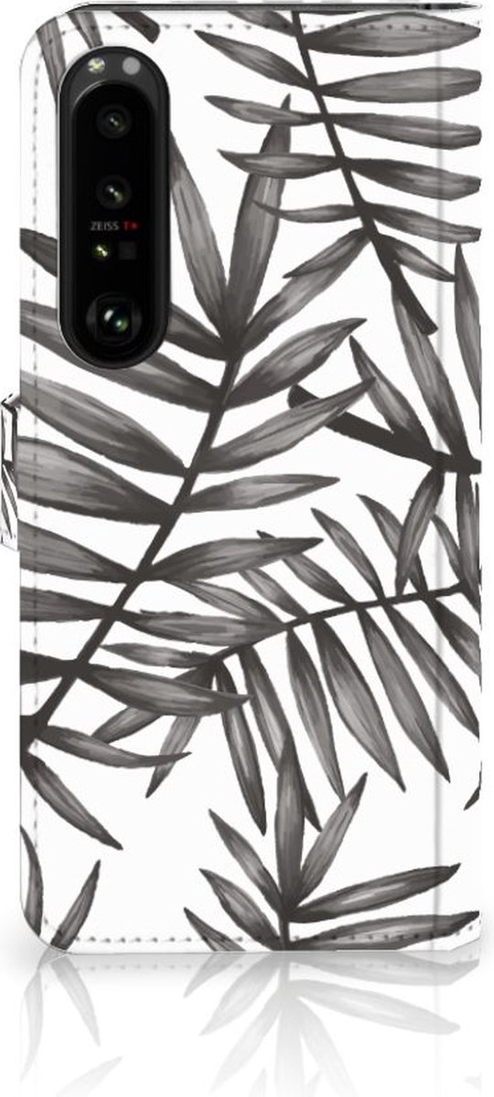Sony Xperia 1 IV Hoesje Leaves Grey