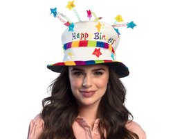 Boland - Hoed Rainbow cake 'Happy birthday' - 58 - Volwassenen - Unisex -