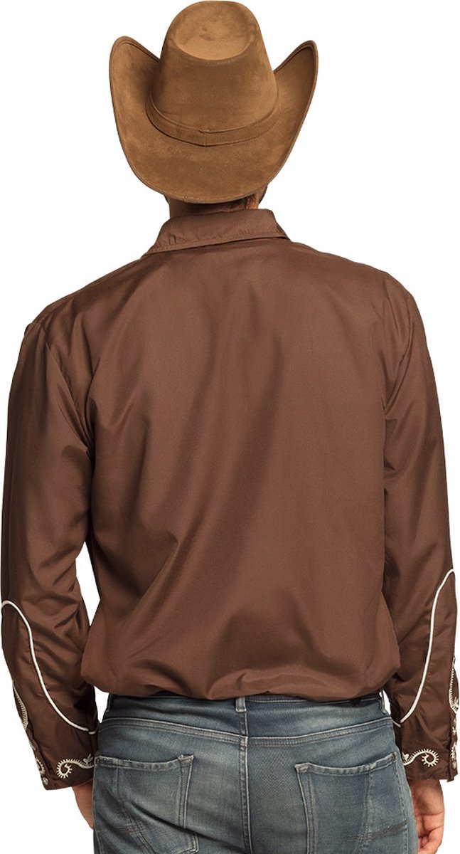 Boland - Shirt Western bruin (M) - Volwassenen - Cowboy - Cowboy - Indiaan — cadeau in Mode & Accessoires - foto 6