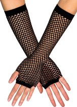 Boland - Handschoenen elleboog New York zwart Zwart - Volwassenen - Unisex - Hippie - 80's & 90's - Disco