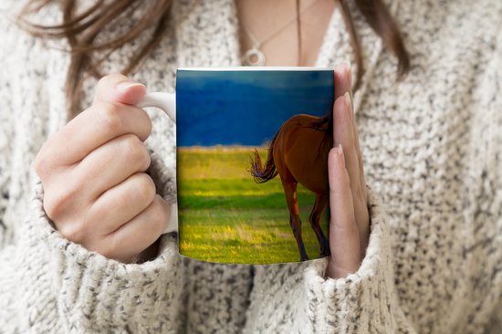 Mug - Mug à café - Paarden - Herbe - Animaux - Paysage - Nature - Mugs - 350 ML - Tasse - Tasses à café - Mug à thé - Décoration Sinterklaas - Cadeaux pour enfants - Chaussures cadeaux Sinterklaas
