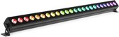 LED bar discolamp 24 LED's - BeamZ LCB246 - 8 secties van 3 LED's - 6W LED's - RGBAW-UV kleurenmenging