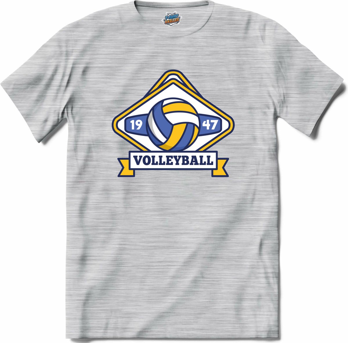 Volleybal sport - T-Shirt - Heren - Donker Grijs - Gemêleerd - Maat XL