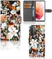 Hoesje geschikt voor Samsung Galaxy S21 Dark Flowers