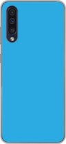 Geschikt voor Samsung Galaxy A50 hoesje - Blauw - Licht - Kleuren - Siliconen Telefoonhoesje