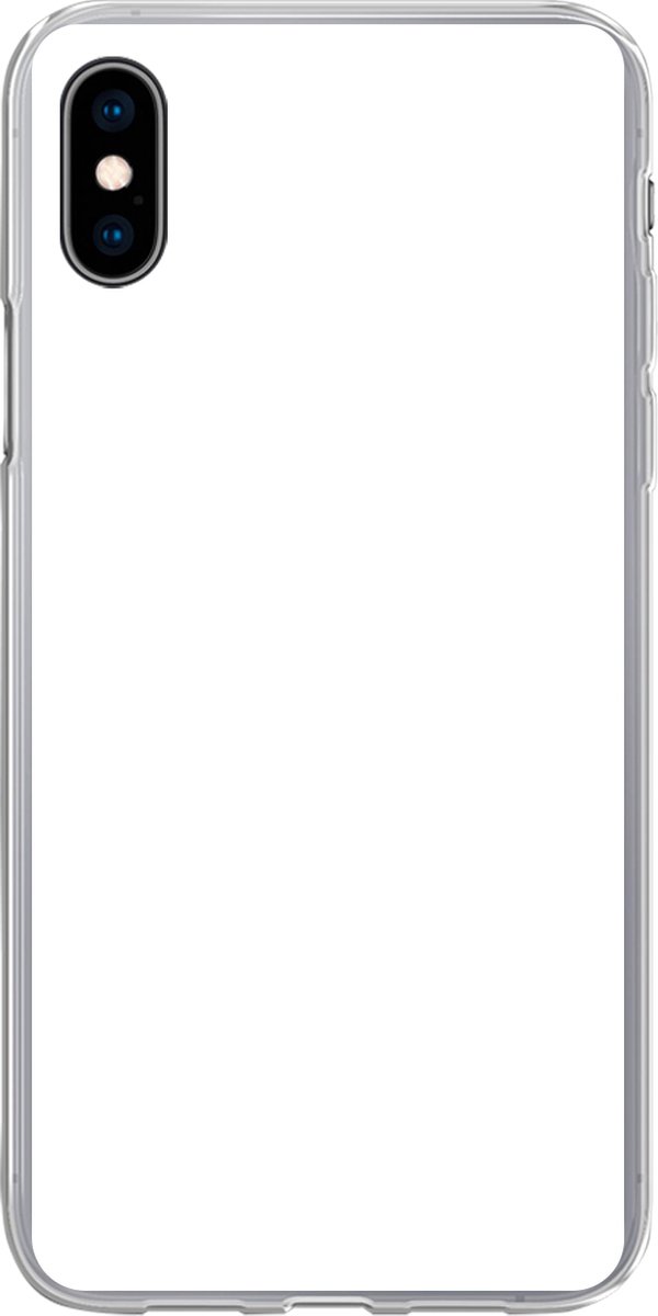 Telefoonhoesje Geschikt voor iPhone Xs hoesje - Wit - Kleuren - Neutraal - Siliconen Telefoonhoesje Telefoonhoesje