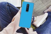 Geschikt voor OnePlus 8 hoesje - Blauw - Licht - Kleuren - Siliconen Telefoonhoesje