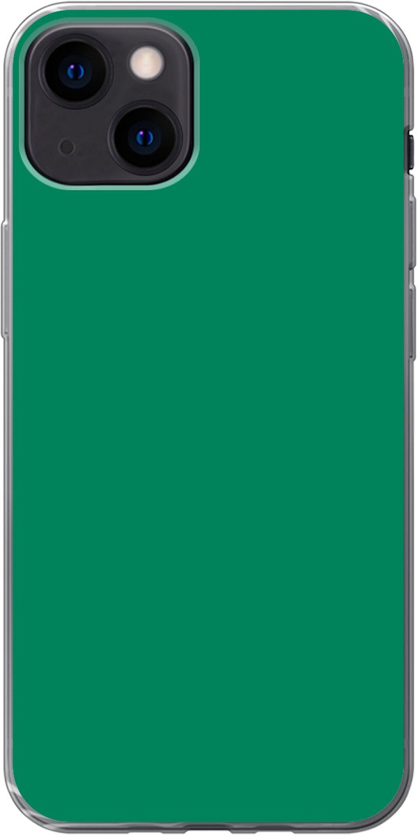Telefoonhoesje Geschikt voor iPhone 13 hoesje - Groen - Bos - Kleuren - Siliconen Telefoonhoesje Telefoonhoesje
