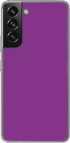 Geschikt voor Samsung Galaxy S22 Plus hoesje - Paars - Kleuren - Effen - Siliconen Telefoonhoesje