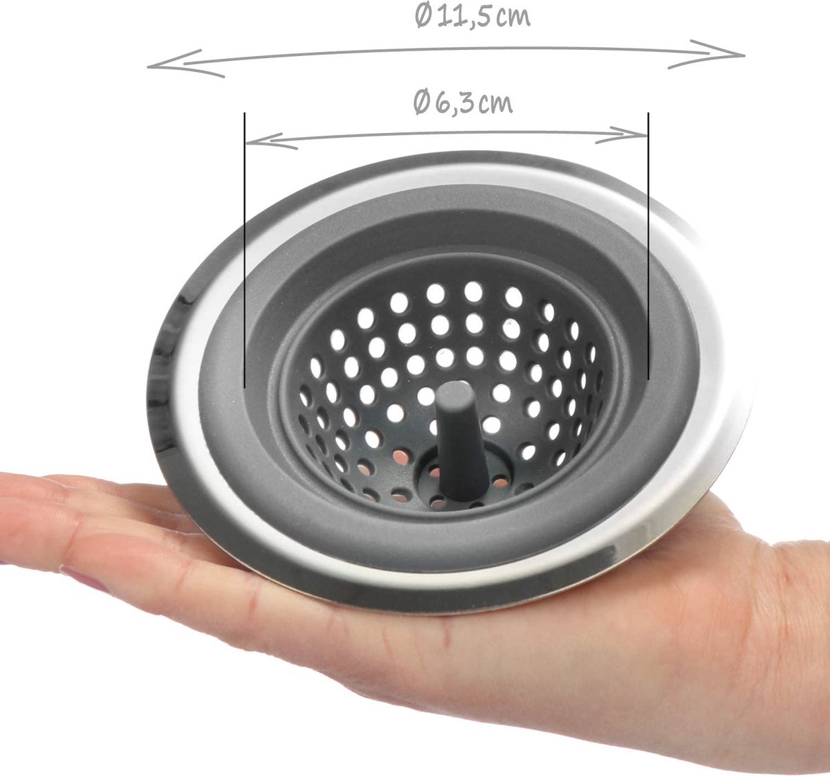 Crépine De Vidange 2X, Pour évier De Cuisine, Baignoire Et Bec, Acier