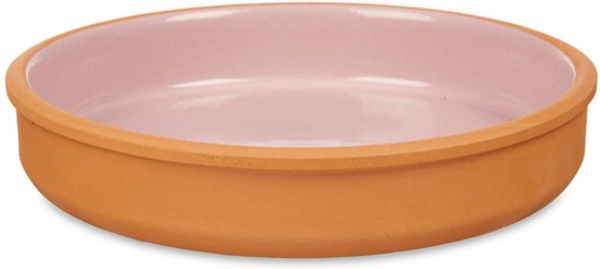 Foto: La dehesa tapas serveerschaal terracotta roze d23 x h4 cm hapjes serveren ovenschaal rond