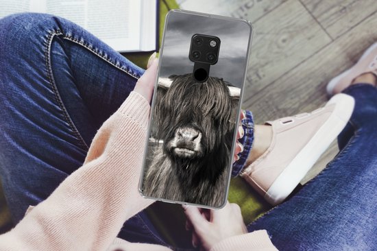 Convient pour la coque Huawei P40 Lite - Scottish Highlander - Animaux - Cornes - Coque de téléphone en Siliconen