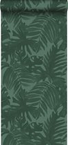 ESTAhome behangpapier tropische bladeren emerald groen - 138991 - 0,53 x 10,05 m