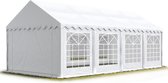 Tente de fête - Tente de fête - Tente pavillon - 4x8m - PVC - blanc - étanche et résistant aux UV - Y compris les parois latérales