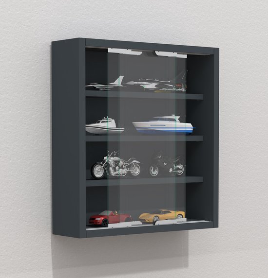 Nordal vitrine--wandkast - zwart - Vitrinekast kopen? | Korting tot 21