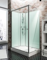 Schulte Ibiza - cabine de douche fermée - type gauche - 80x120x204 cm - profilé en aluminium - verre de sécurité transparent - mitigeur - set de douche