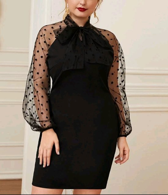 Robe sexy Elegant grande taille robe de soirée extensible noire robe de bal  robe... | bol
