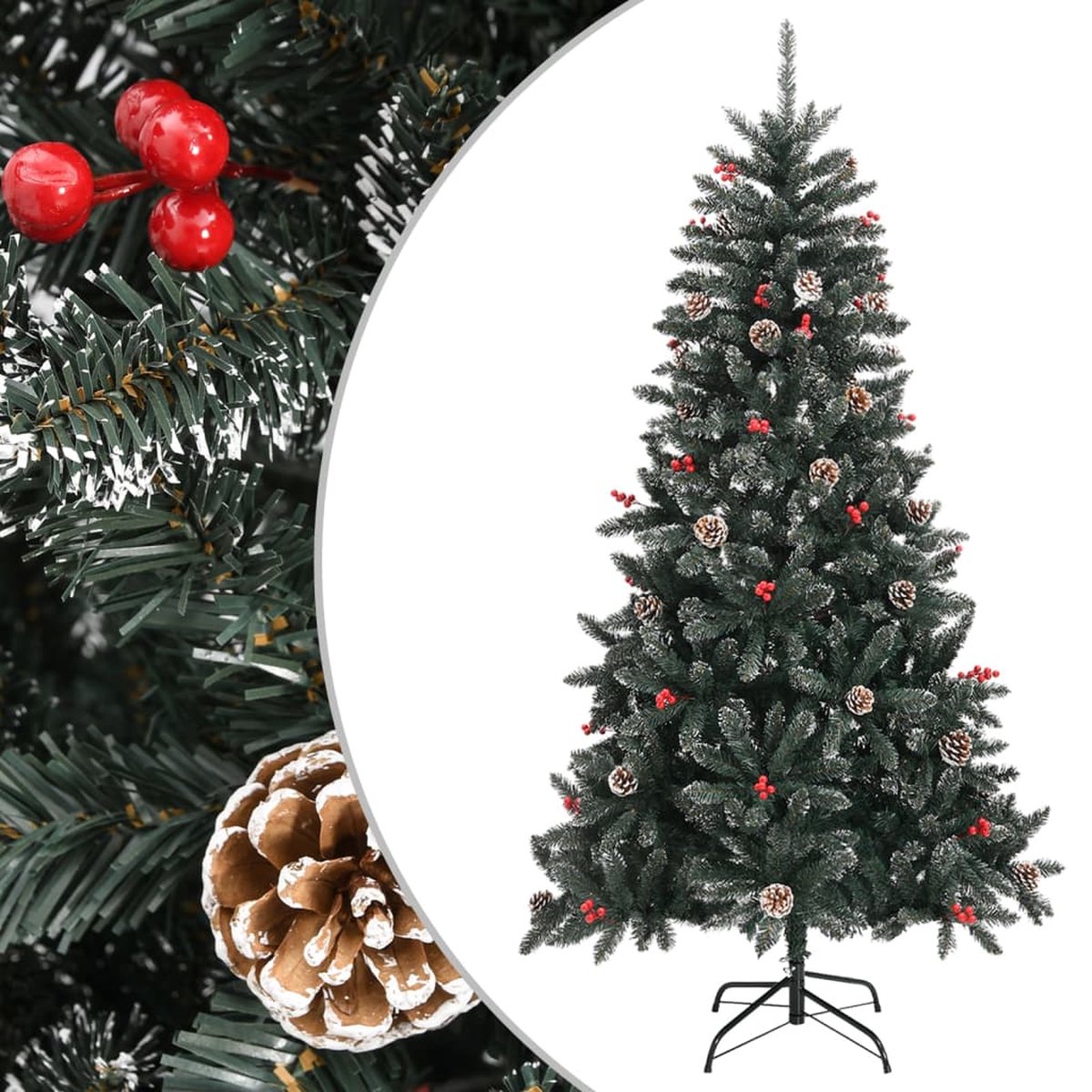 Prolenta Premium - Kunstkerstboom met standaard 180 cm PVC groen
