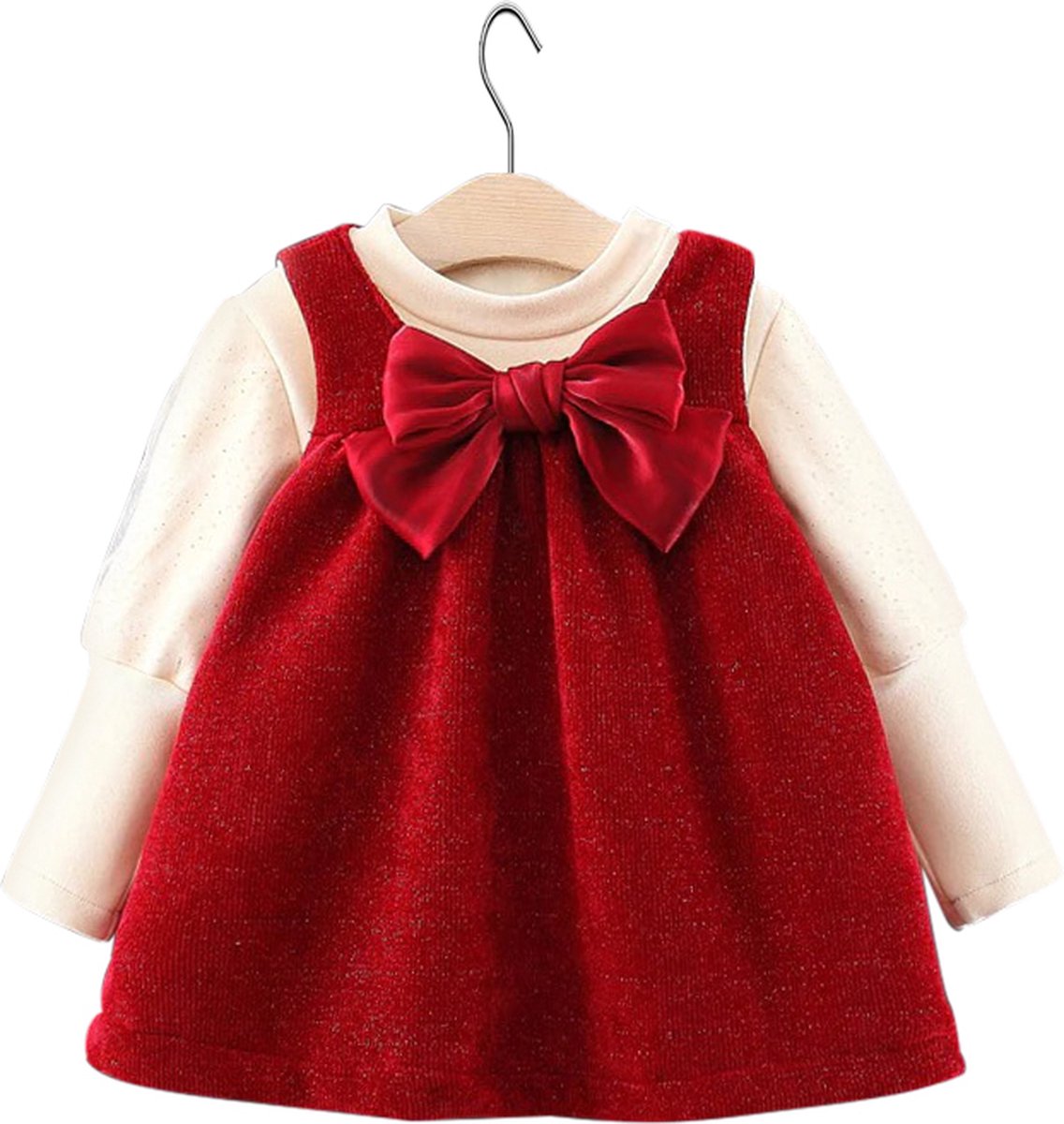 Baby Garden baby feestjurkje set rood - maat 92