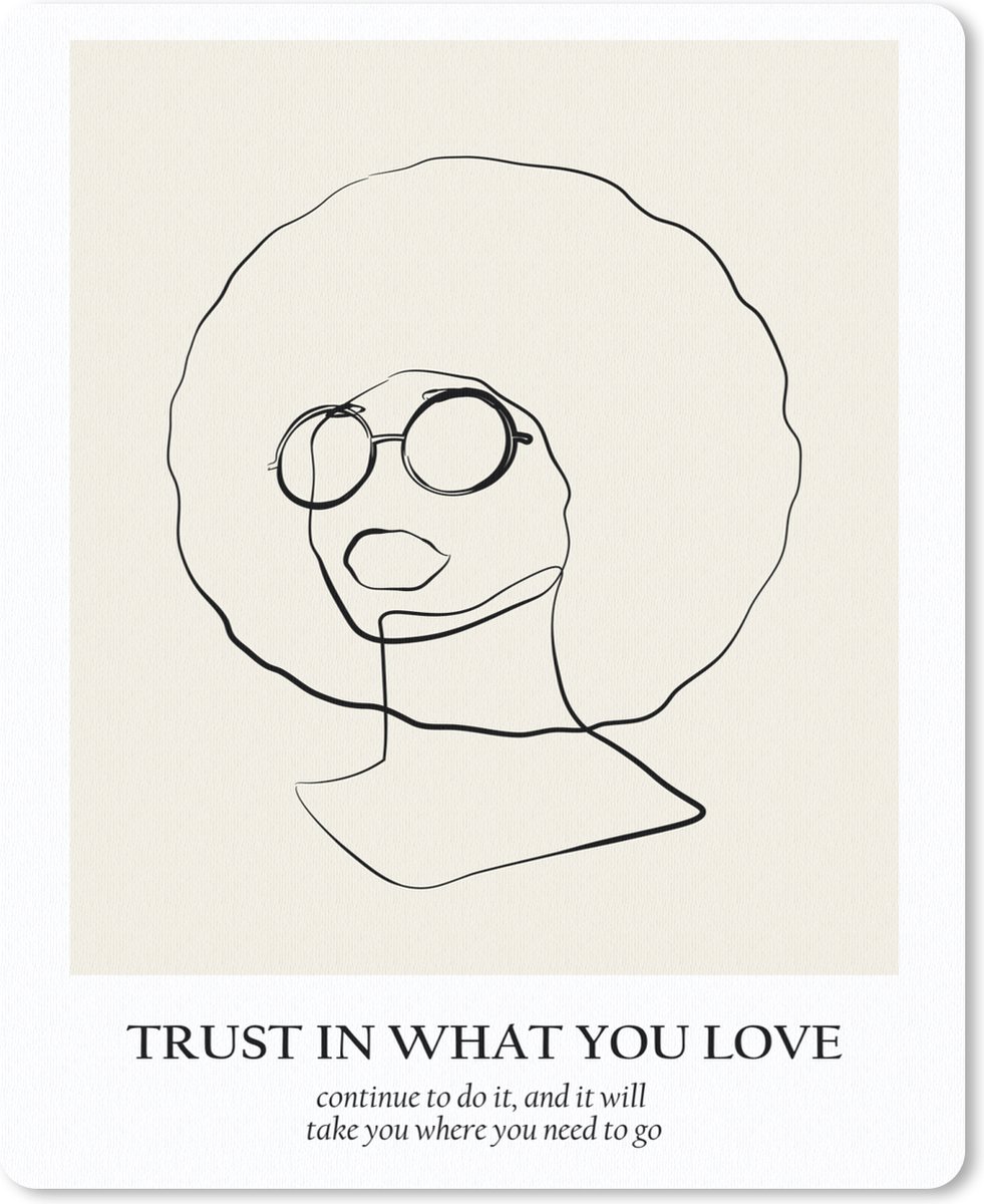 Muismat - Mousepad - Tekst - Vrouwen - Line art - Quotes - 19x23 cm - Muismatten