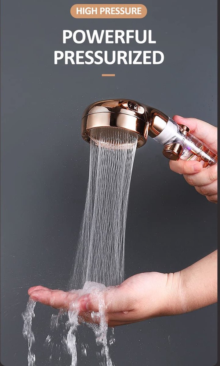 WOOLUCK® Douchekop, drukverhogend, waterbesparende douchekop met 6