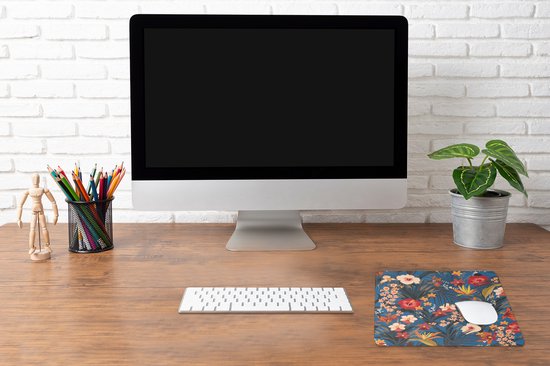 Muismat 30x30 cm - Mousepad Bloemen - Hibiscus - Tropisch - Patroon - Muismatten