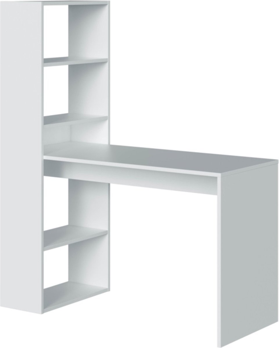 CALICOSY - Omkeerbaar bureau met opbergplank - L 120 cm