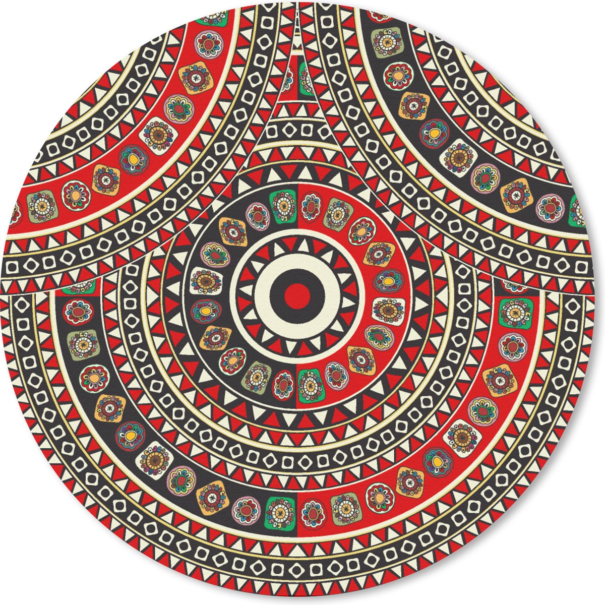 Muismat - Mousepad - Rond - Patronen - Mandala - Australië - 50x50 cm - Ronde muismat