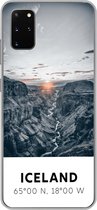 Geschikt voor Samsung Galaxy S20 Plus hoesje - IJsland - Zon - Bergen - Siliconen Telefoonhoesje