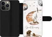 Bookcase Geschikt voor iPhone 13 Pro telefoonhoesje - Quotes - Kinderen - Spreuken - Sweet dreams - Jongens - Meisjes - Kids - Met vakjes - Wallet case met magneetsluiting