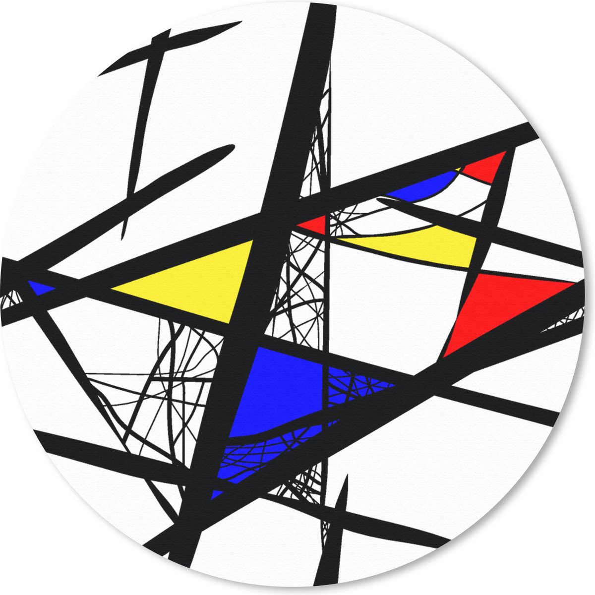 Muismat rond 30x30 cm - Mousepad Patronen - Abstract - Kunst - Ronde muismatten