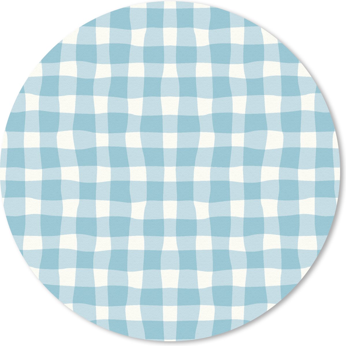 Muismat rond 40x40 cm - Mousepad Pastel - Blauw - Patronen - Ronde muismatten