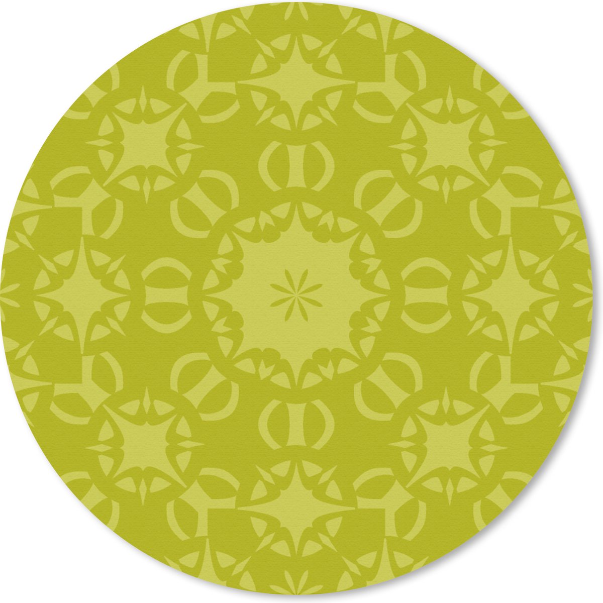 Muismat rond 50x50 cm - Mousepad Kompas - Groen - Patronen - Ronde muismatten