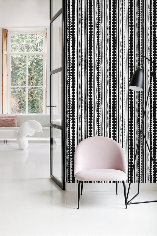 Perles de papier peint intissé HD noir et blanc - 138838 de ESTAhome