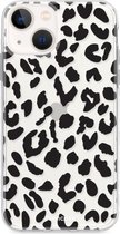 iPhone 14 Plus hoesje TPU Soft Case - Back Cover - Luipaard / Leopard print