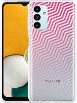 Hoesje geschikt voor Samsung Galaxy A13 5G Wavy Pink