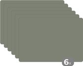 Placemat - Placemats kunststof - Kleur - Mintgroen - Interieur - 45x30 cm - 6 stuks - Hittebestendig - Anti-Slip - Onderlegger - Afneembaar