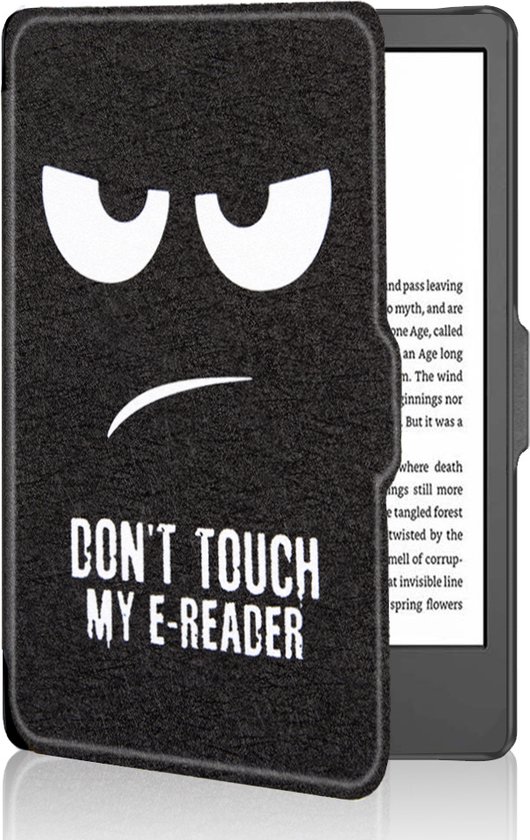 Lunso - Geschikt voor Kobo Clara 2E hoes (6 inch) - sleep cover - Don't Touch van Lunso — afbeelding 3