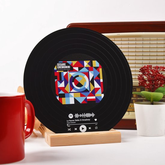 NOIR Spotify Plaque Musique Cadeau - Plaque en Plexi Verre avec Support -  Personnalisé