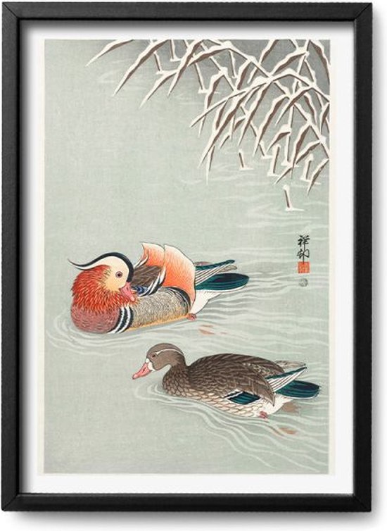 Affiche Ohara Koson - A4 - 21 x 30 cm - Cadre exclusif