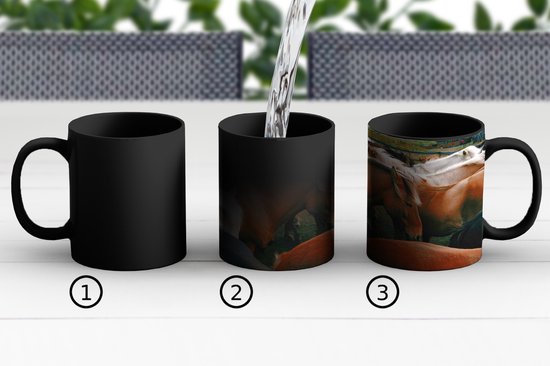 Mug Magique - Mug Photo sur Chaleur - Mug à Café - Paarden - Animaux - Sauvage - Mug Magic - Tasse - 350 ML - Mug à Thé