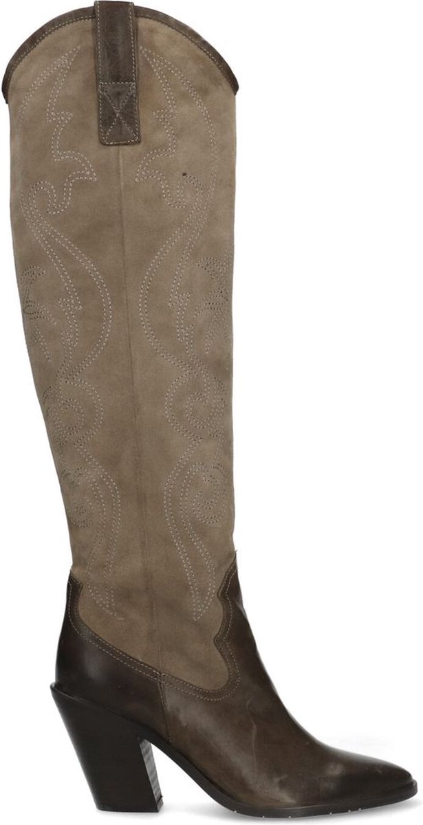 Ariat Round Up Wide Square Toe StretchFit | Black Deertan | Cowboylaars Ariat Round Up Wide Square Toe StretchFit | Black Deertan | Cowboylaars